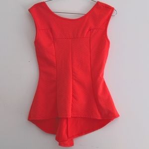 Hot pink peplum top